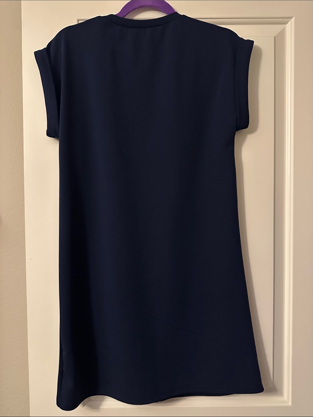 Navy Shift Dress - Simple Elegant Silhouette NWOT - Picture 2 of 3